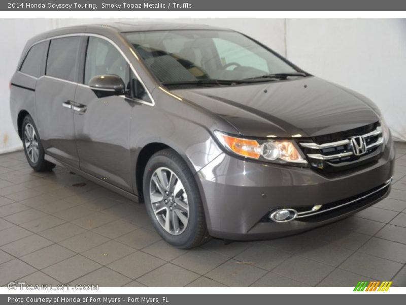 Smoky Topaz Metallic / Truffle 2014 Honda Odyssey Touring