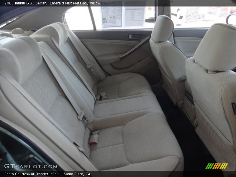 Emerald Mist Metallic / Willow 2003 Infiniti G 35 Sedan