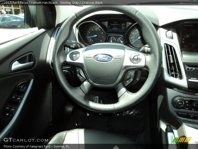 Sterling Gray / Charcoal Black 2013 Ford Focus Titanium Hatchback