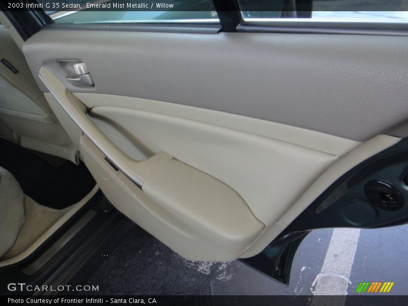 Emerald Mist Metallic / Willow 2003 Infiniti G 35 Sedan