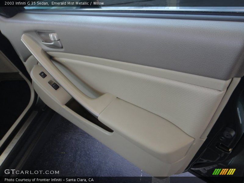 Emerald Mist Metallic / Willow 2003 Infiniti G 35 Sedan