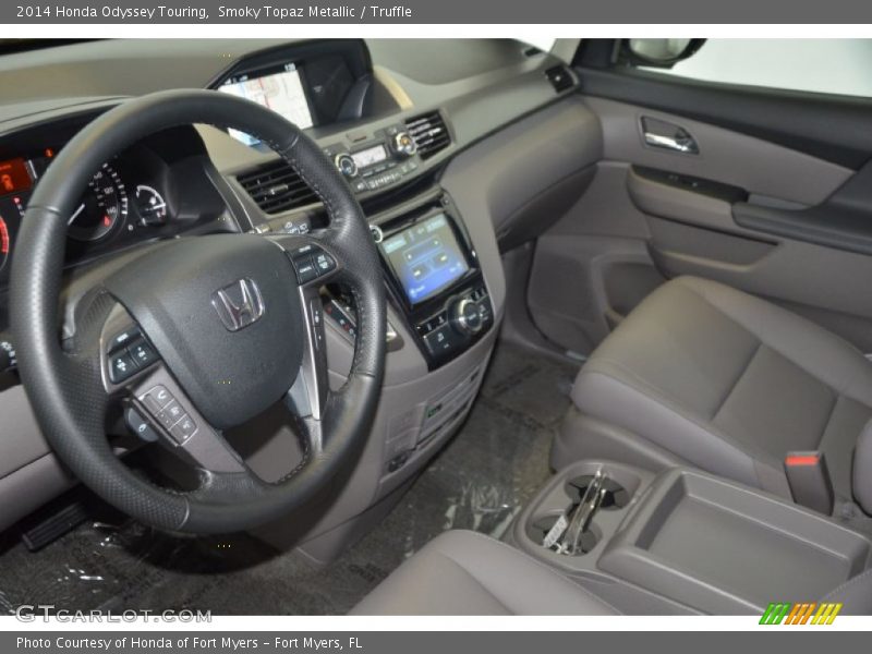 Smoky Topaz Metallic / Truffle 2014 Honda Odyssey Touring