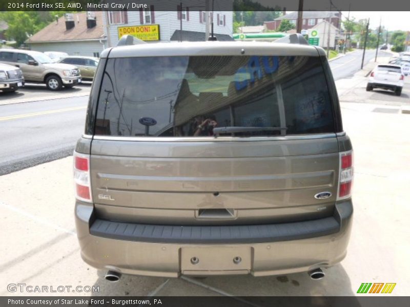 Mineral Gray / Dune 2014 Ford Flex SEL AWD