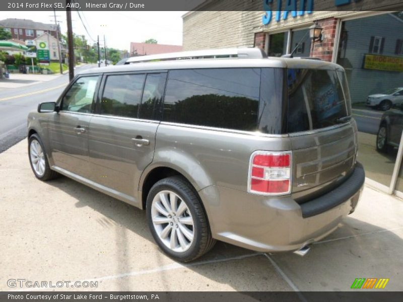 Mineral Gray / Dune 2014 Ford Flex SEL AWD