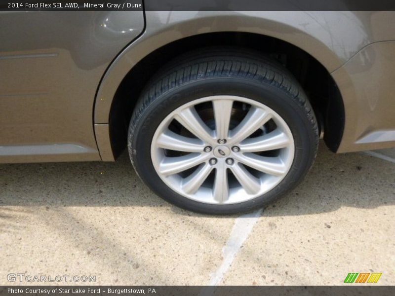 Mineral Gray / Dune 2014 Ford Flex SEL AWD