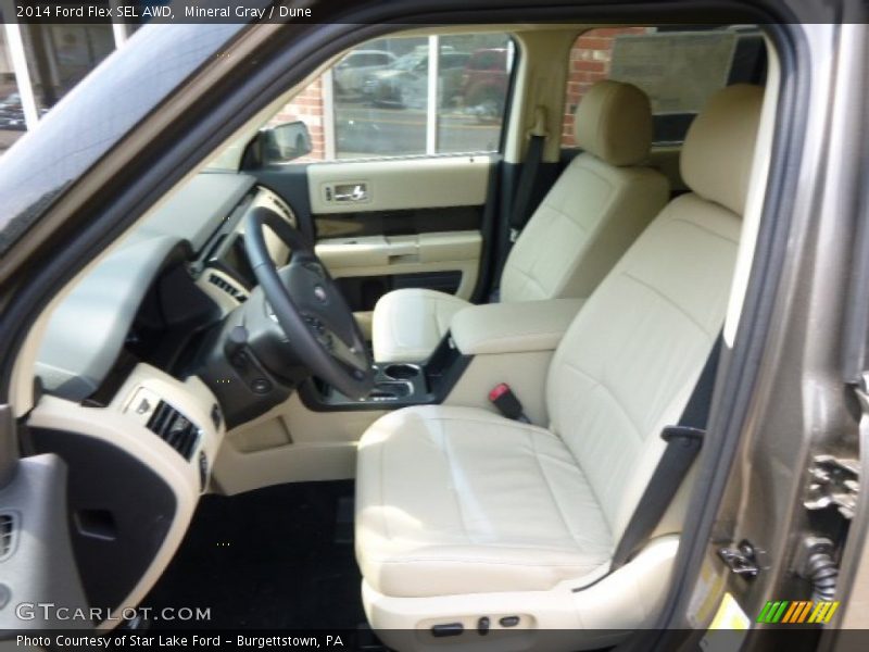 Mineral Gray / Dune 2014 Ford Flex SEL AWD