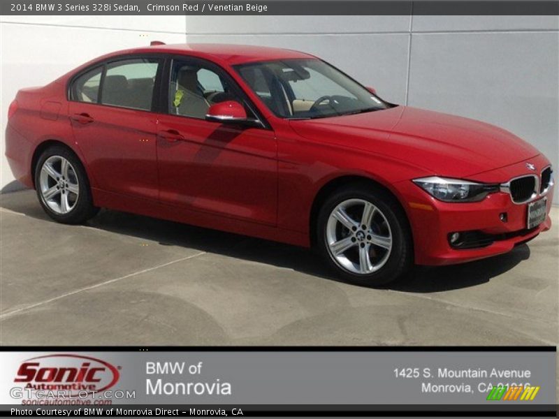 Crimson Red / Venetian Beige 2014 BMW 3 Series 328i Sedan