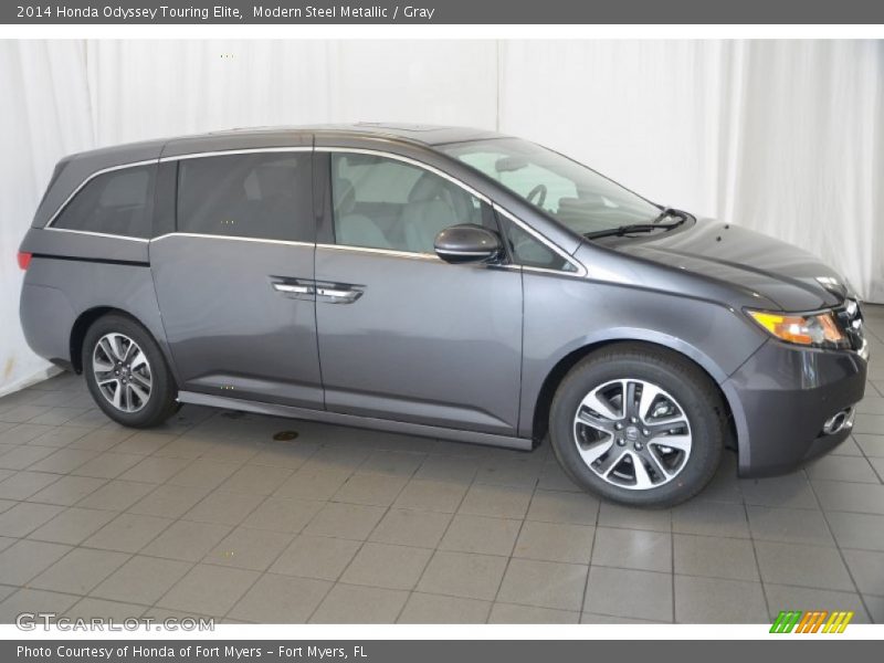 Modern Steel Metallic / Gray 2014 Honda Odyssey Touring Elite