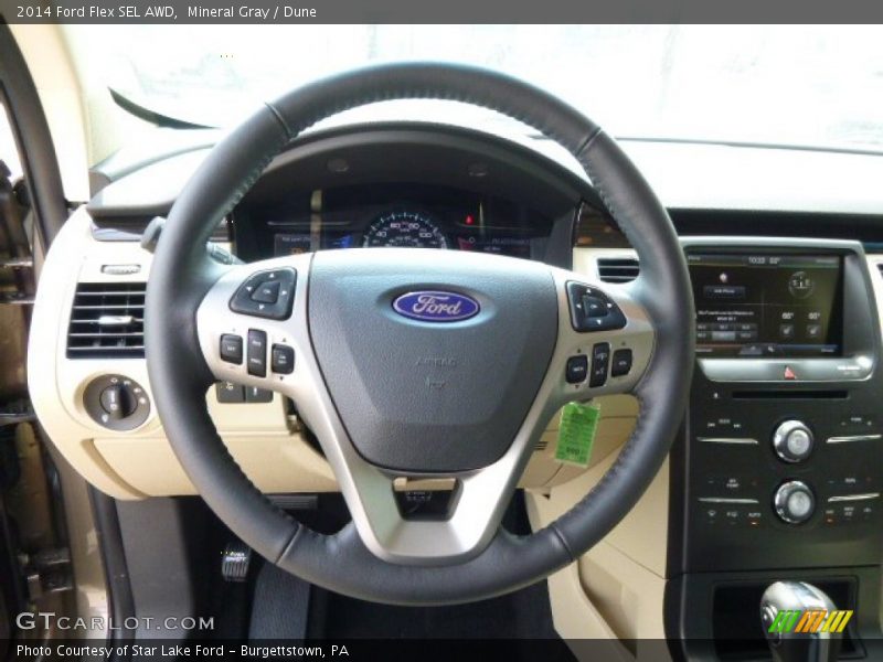 Mineral Gray / Dune 2014 Ford Flex SEL AWD
