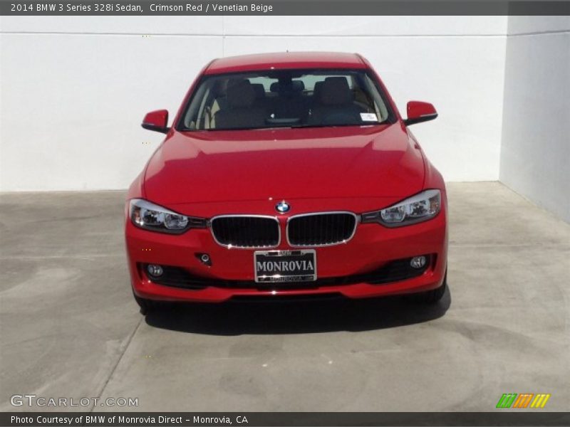 Crimson Red / Venetian Beige 2014 BMW 3 Series 328i Sedan