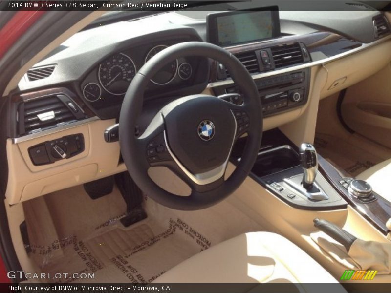  2014 3 Series 328i Sedan Venetian Beige Interior