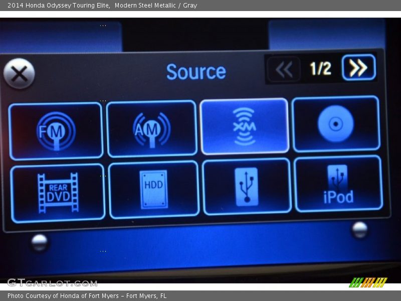 Modern Steel Metallic / Gray 2014 Honda Odyssey Touring Elite