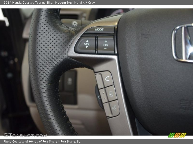 Modern Steel Metallic / Gray 2014 Honda Odyssey Touring Elite