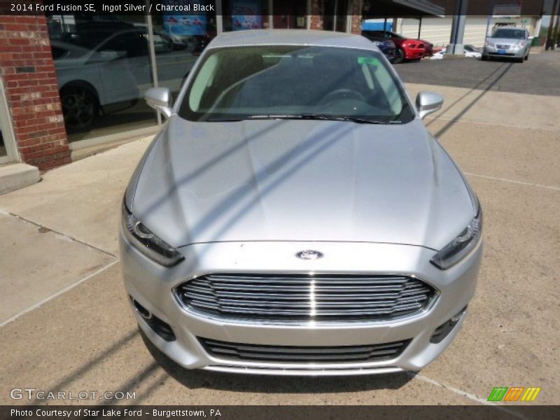 Ingot Silver / Charcoal Black 2014 Ford Fusion SE