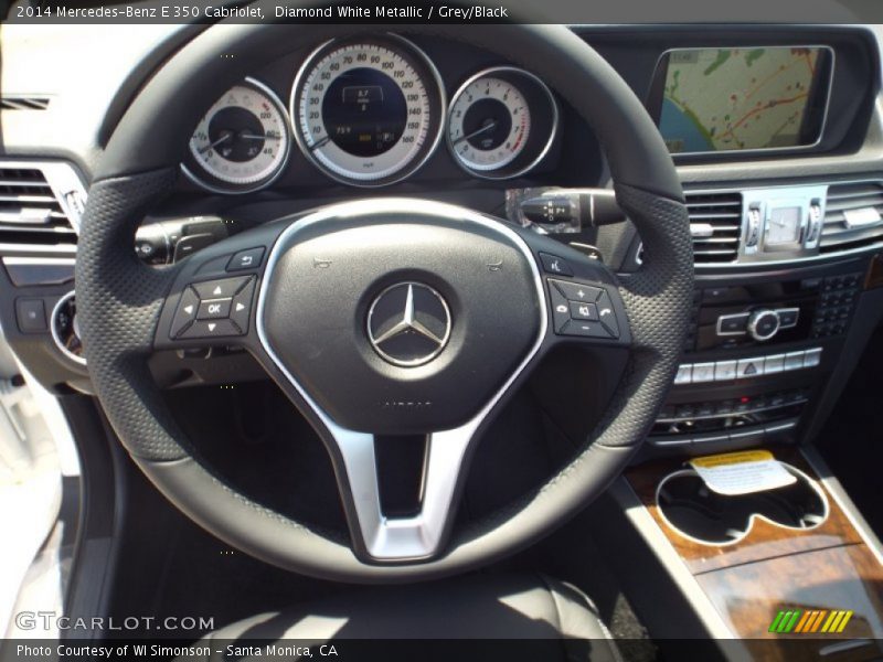 Diamond White Metallic / Grey/Black 2014 Mercedes-Benz E 350 Cabriolet