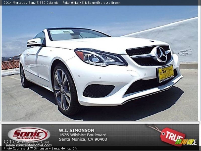 Polar White / Silk Beige/Espresso Brown 2014 Mercedes-Benz E 350 Cabriolet