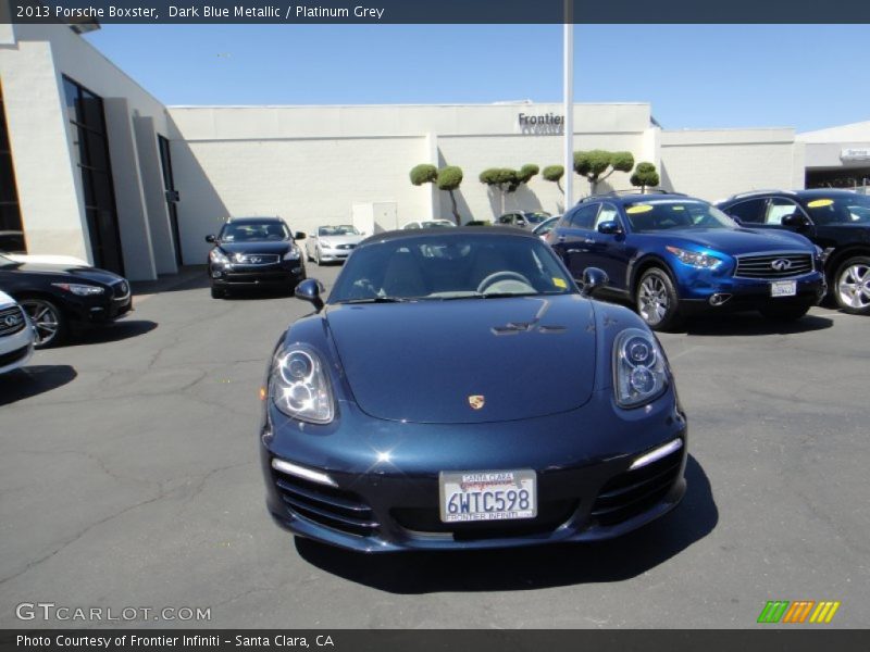 Dark Blue Metallic / Platinum Grey 2013 Porsche Boxster