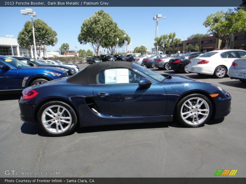 Dark Blue Metallic / Platinum Grey 2013 Porsche Boxster