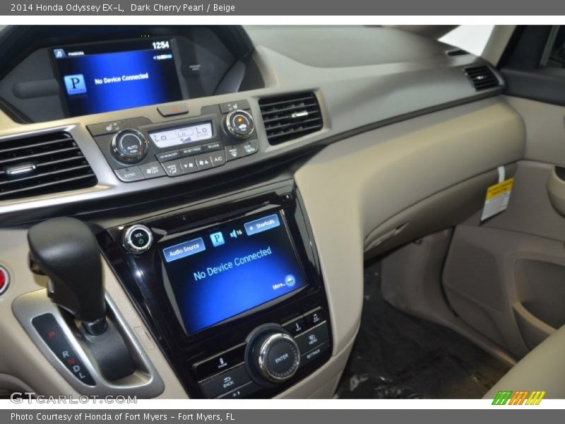 Dark Cherry Pearl / Beige 2014 Honda Odyssey EX-L
