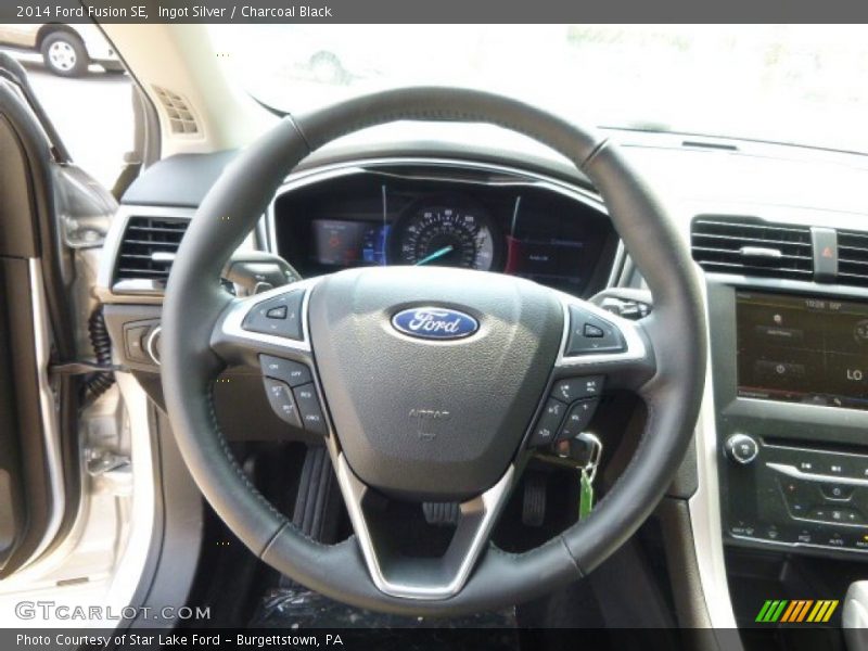 Ingot Silver / Charcoal Black 2014 Ford Fusion SE