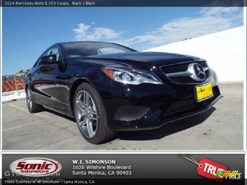 Black / Black 2014 Mercedes-Benz E 350 Coupe