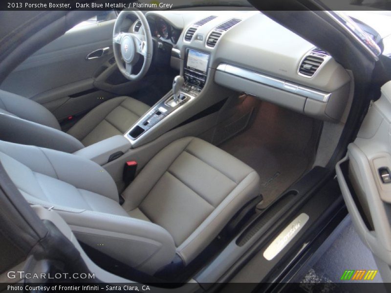 Dark Blue Metallic / Platinum Grey 2013 Porsche Boxster