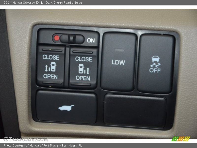Dark Cherry Pearl / Beige 2014 Honda Odyssey EX-L