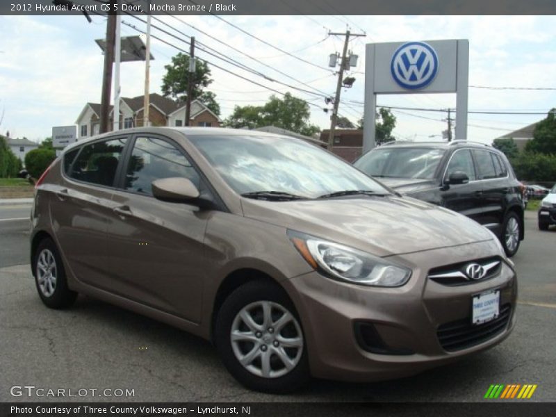 Mocha Bronze / Black 2012 Hyundai Accent GS 5 Door