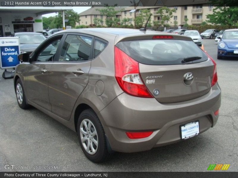 Mocha Bronze / Black 2012 Hyundai Accent GS 5 Door