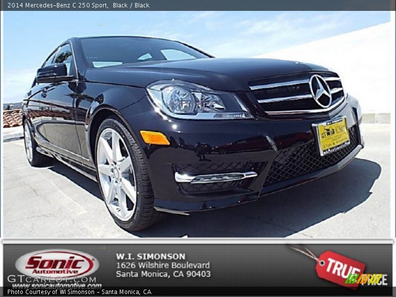 Black / Black 2014 Mercedes-Benz C 250 Sport