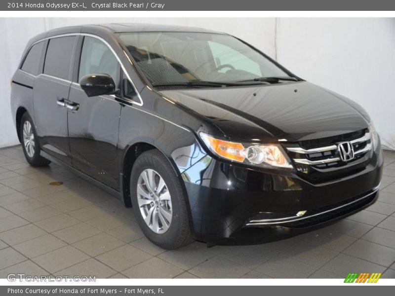 Crystal Black Pearl / Gray 2014 Honda Odyssey EX-L