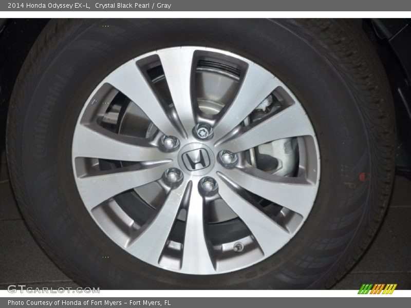 Crystal Black Pearl / Gray 2014 Honda Odyssey EX-L