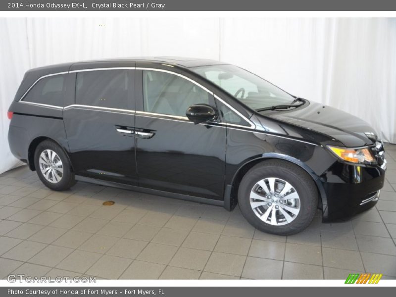 Crystal Black Pearl / Gray 2014 Honda Odyssey EX-L