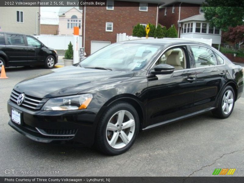 Black / Cornsilk Beige 2012 Volkswagen Passat 2.5L SE