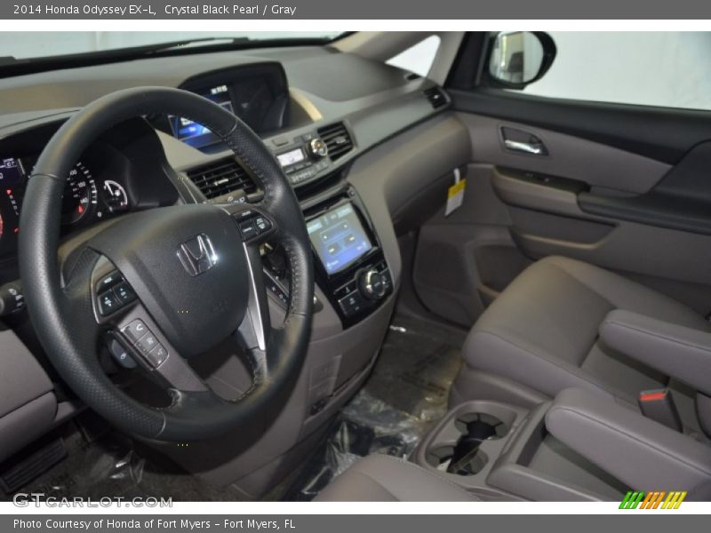 Crystal Black Pearl / Gray 2014 Honda Odyssey EX-L