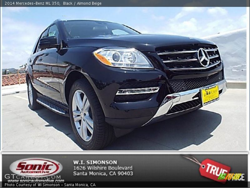 Black / Almond Beige 2014 Mercedes-Benz ML 350