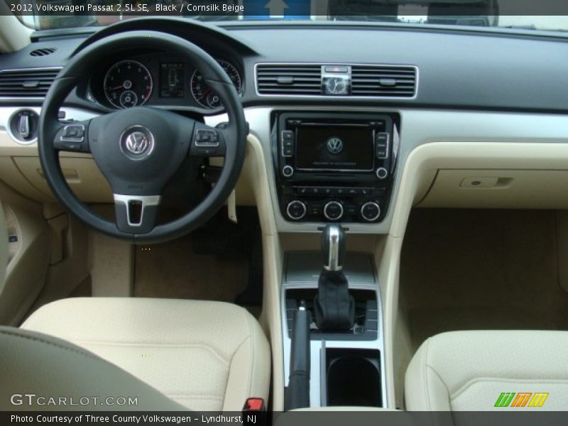 Black / Cornsilk Beige 2012 Volkswagen Passat 2.5L SE