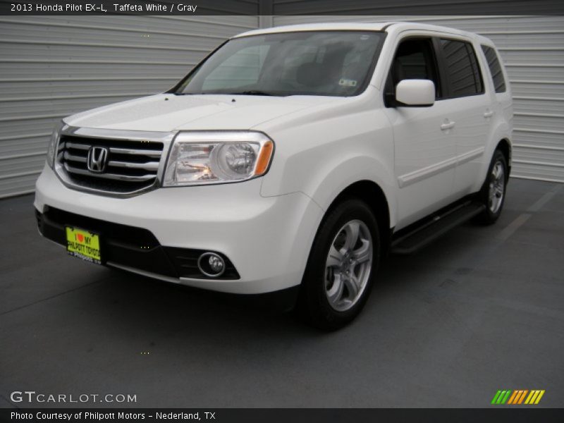 Taffeta White / Gray 2013 Honda Pilot EX-L