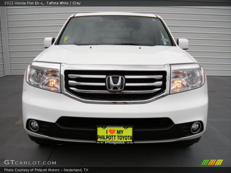 Taffeta White / Gray 2013 Honda Pilot EX-L