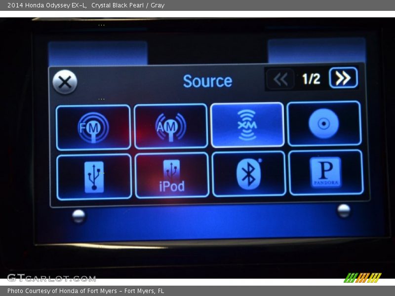 Crystal Black Pearl / Gray 2014 Honda Odyssey EX-L