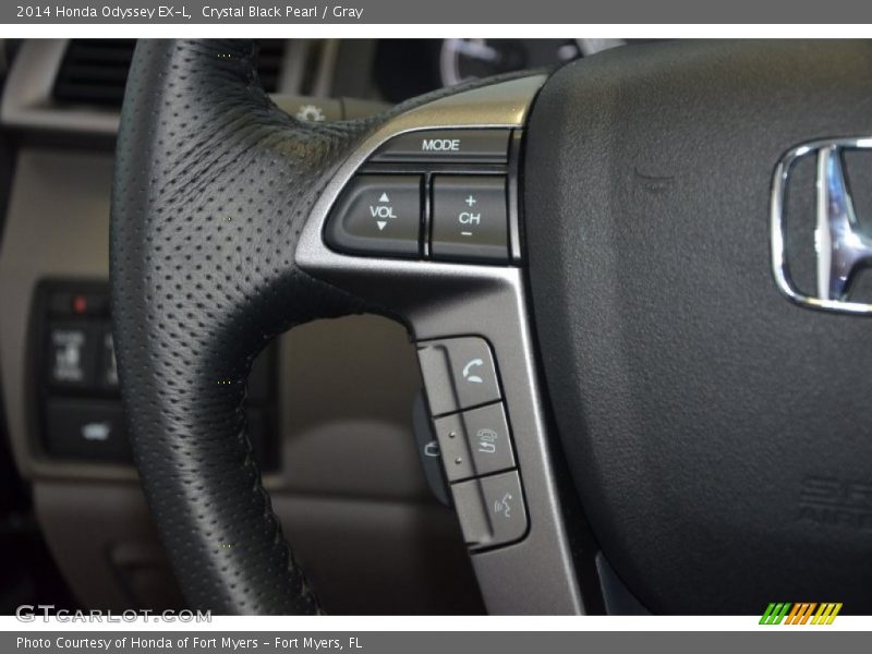 Crystal Black Pearl / Gray 2014 Honda Odyssey EX-L