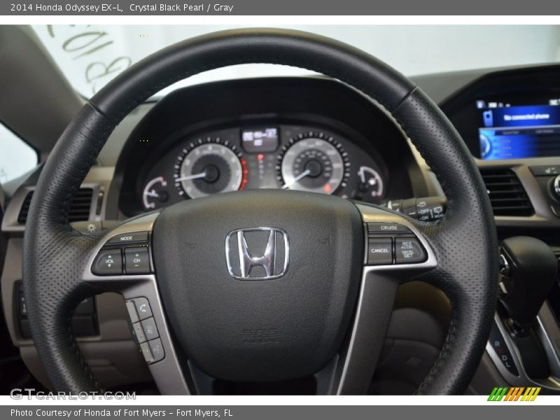 Crystal Black Pearl / Gray 2014 Honda Odyssey EX-L