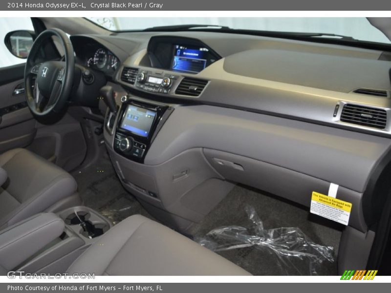 Crystal Black Pearl / Gray 2014 Honda Odyssey EX-L