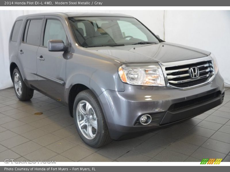 Modern Steel Metallic / Gray 2014 Honda Pilot EX-L 4WD