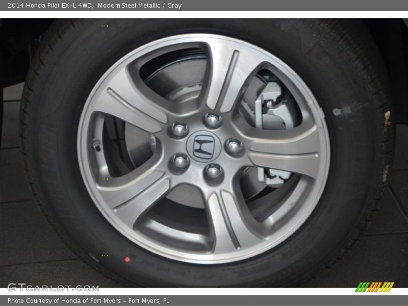 Modern Steel Metallic / Gray 2014 Honda Pilot EX-L 4WD
