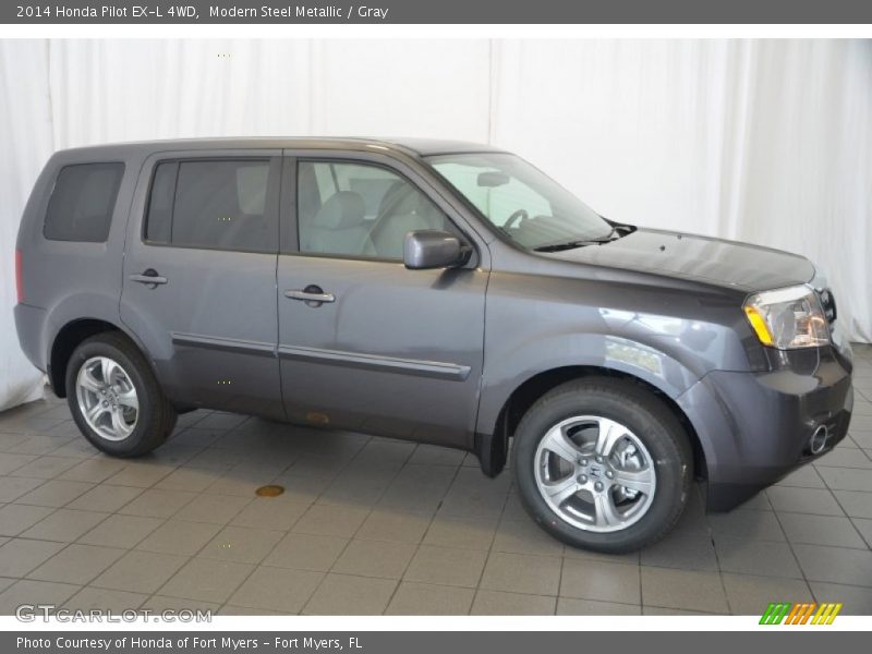 Modern Steel Metallic / Gray 2014 Honda Pilot EX-L 4WD