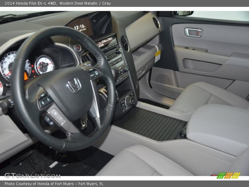 Modern Steel Metallic / Gray 2014 Honda Pilot EX-L 4WD