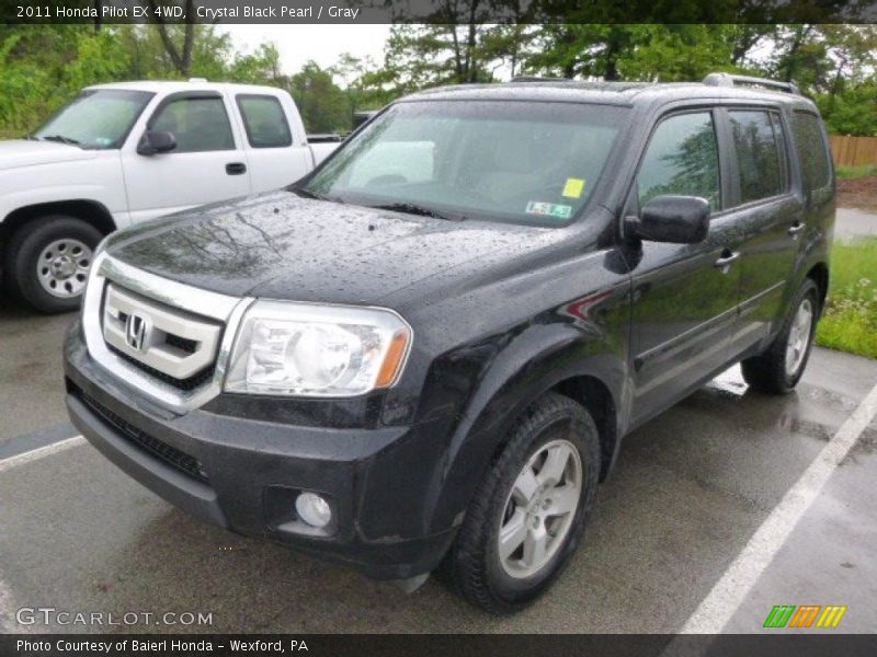 Crystal Black Pearl / Gray 2011 Honda Pilot EX 4WD