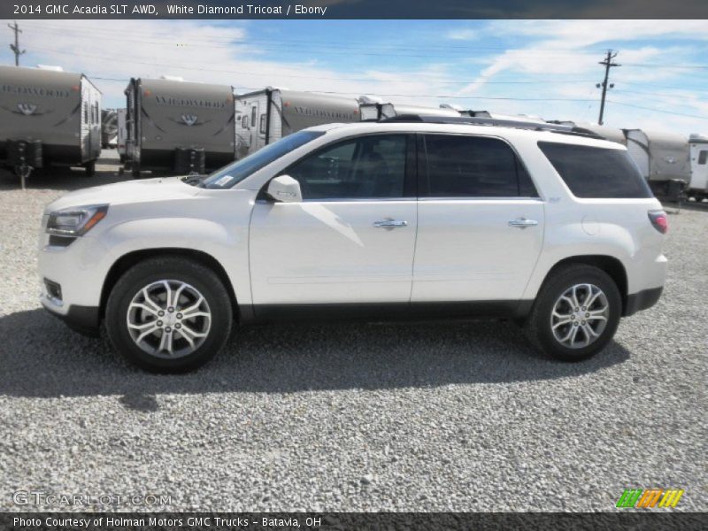 White Diamond Tricoat / Ebony 2014 GMC Acadia SLT AWD