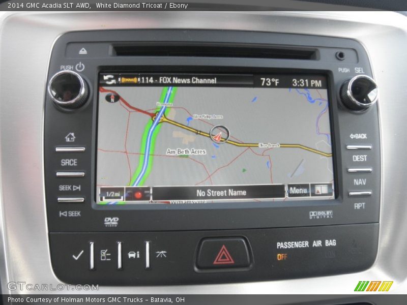 White Diamond Tricoat / Ebony 2014 GMC Acadia SLT AWD